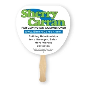 Leaf Shape Full Color 1 Sided Hand Fan