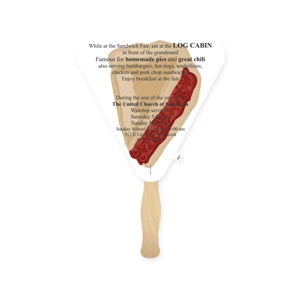 Triangle Shape Full Color 1 Sided Hand Fan