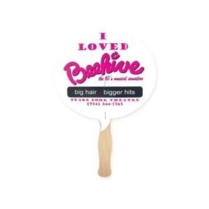 Bubble Shape Full Color 1 Sided Hand Fan