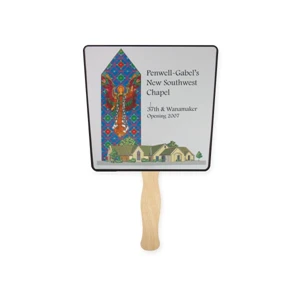 Tapered Shape Full Color Hand Fan 2 Sided