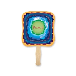 Palm Shape Full Color Hand Fan 2 Sided