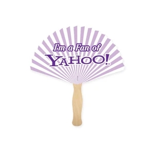 Round Triangle Shape Full Color 1 Sided Hand Fan