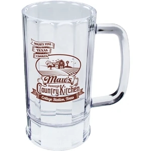 14 oz. Clear Plastic Panel Side Mug w/Handle