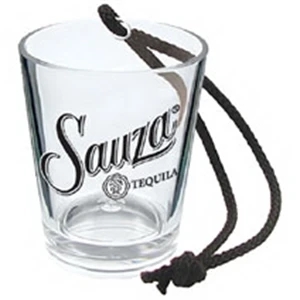 1.25 oz. Clear Plastic Bottle Hanging Shot Glass