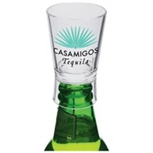 1.25 oz. Clear Plastic Bottle Top Shot Glass