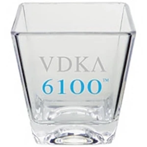 2 oz. Clear Heavy Plastic Square Shot Glass