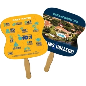 Hourglass Sandwiched Hand Fan Full Color