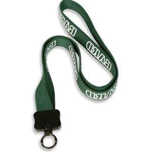 Custom Logo Stretchy Elastic Nylon Lanyard W/ O-Ring - 5/8"