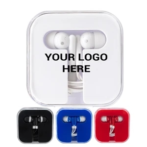 Ear Phones In Protective Travel Case