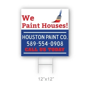 Coroplast Yard Sign- 12" x 12"