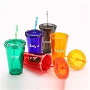 Double Wall Tumbler With Straw