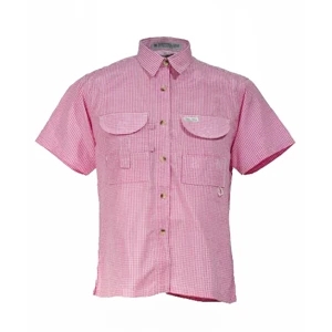 Ladies Gingham Fishing Shirt Short Sleeves