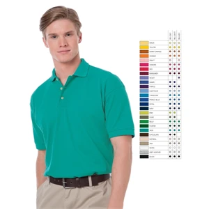 Custom Logo Men's Short Sleeve Egyptian Cotton Pique Polo