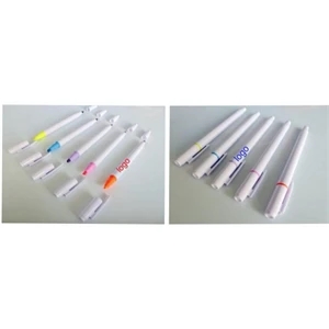 2 in 1 Tri-Twist Ball Point Pen Marker, Highlighter