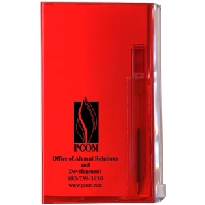 Translucent Zip-Back Pocket Planner with Pen