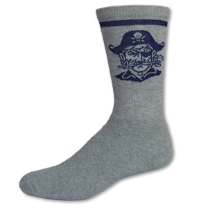 Made in the USA Full Cushion Crew Socks with Knit-In Logo