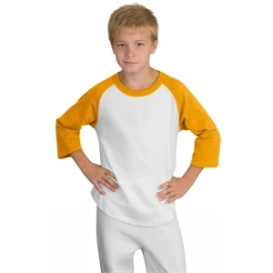 Sport-Tek Youth Colorblock Raglan Jersey.