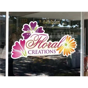 Single-Sided Vinyl Die Cut Custom Window Decals Full Color