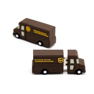 Custom 3D PVC USB Flash Drive - UPS Van Shaped