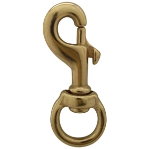 4 3/4" Solid Brass Swivel Snap Hook