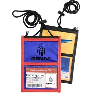 Two Tone Classic Event Pouch w/ top zipper & adjustable cord