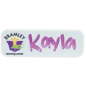 Full Color Erasable Badge - 1" H x 3" W