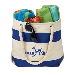 16 oz. Cotton Canvas Nautical Tote with Rope handles