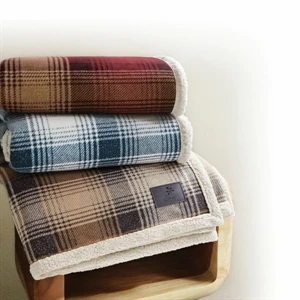 Custom Logo Cottage Plaid Throw
