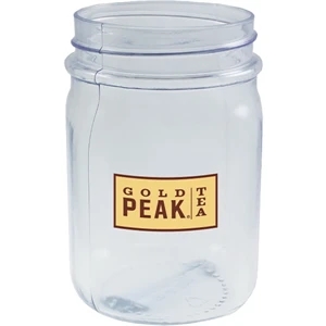 Clear Plastic Square Mason Jar