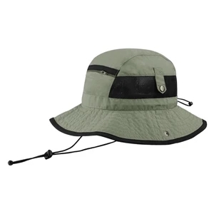 Taslon UV Bucket Hat w/Zipper Pocket