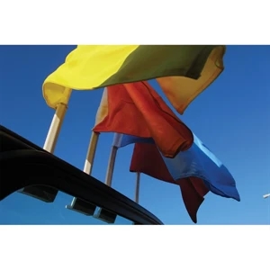 12" x 16" Stock Blank Car Flag - 2 ply w/Pole