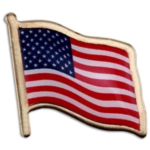 Lapel Pin, American Flag, Made in USA