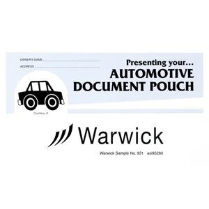 Stock Auto Document Pouches - Lt Blue