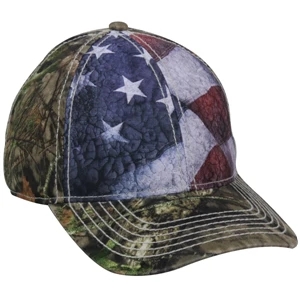 Camo Sublimated Flag Baseball Cap