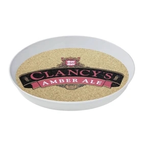 16" Round Plastic Cork Surface Serving Tray