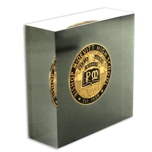 Die Struck Challenge Coins Embedded In Acrylic