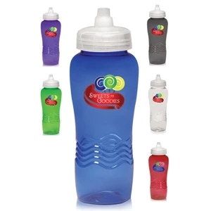 26 oz Wave Plastic Water Bottle