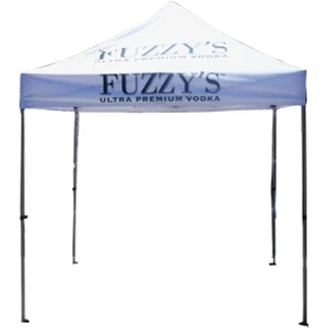 8X8 White Tent With Logo