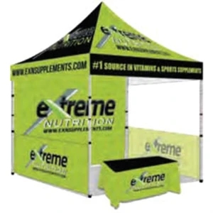 10x10 Tent, BackWall & 2 Side Rails 1 sided,  6' Table Cover