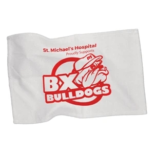11" x 18" White Microfiber Rally Towel