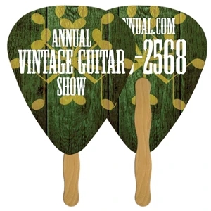 Digital Econo Stock Shaped Guitar Pick Fan w/ Wooden Stick