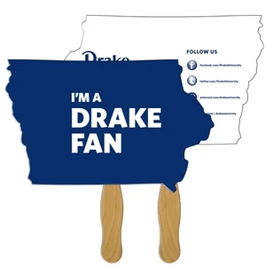 Iowa State Digital Econo Stock Shaped Fan w/ Wooden Stick (2