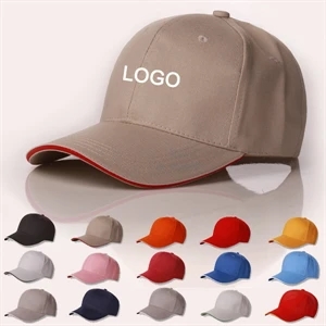 Promotional Custom Logo 100% Cotton 6 panel Baseball Cap Hat