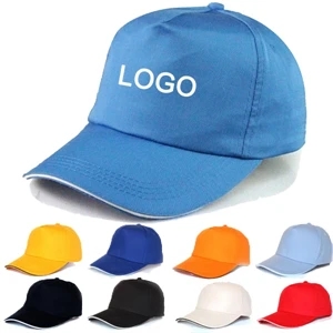 Advertising Custom 100% Cotton 5 panel Baseball Cap Hat