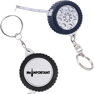 Tire Shape Measuring Tape Key Holder