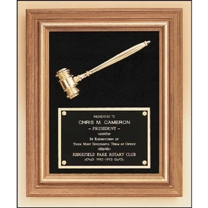 Walnut Frame Gavel Plaque