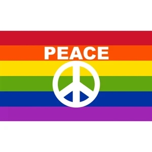 Peace with sign Stick Flag