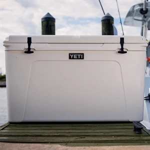 White YETI Tundra 210 Hard Cooler