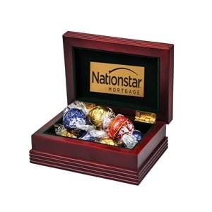 Small Wood Box with 6 Assorted Lindt® Chocolates