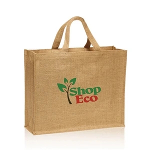 16" W x 14" H Large Jute Tote Bag